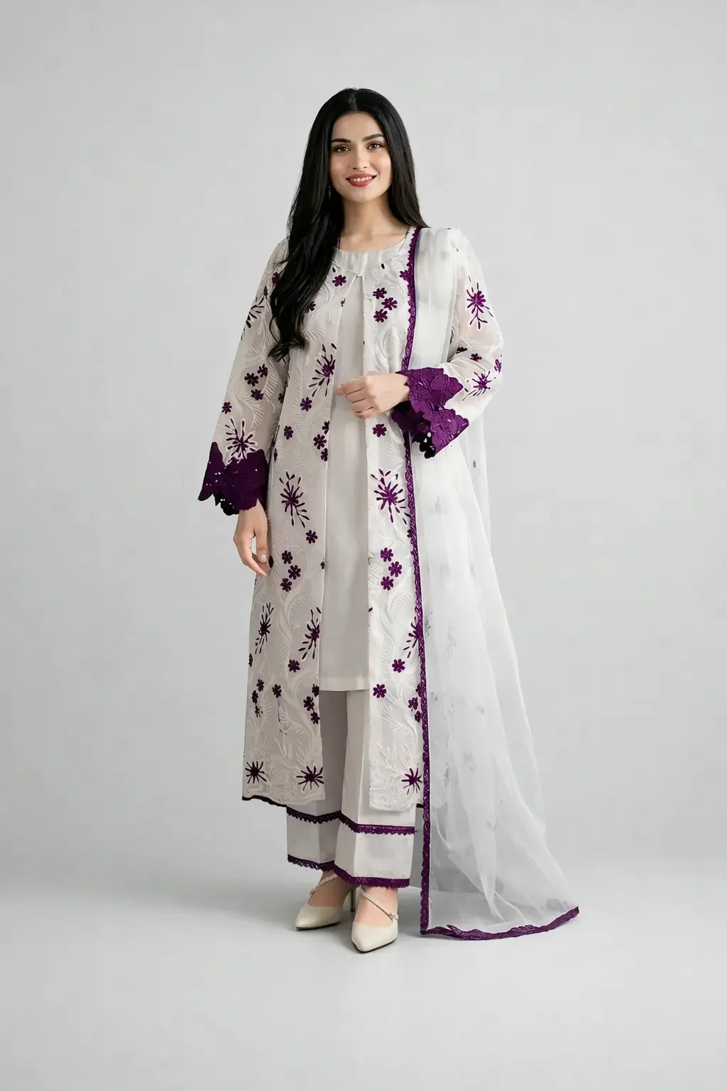 Purple Stone – Luxury Suit Sundar Style