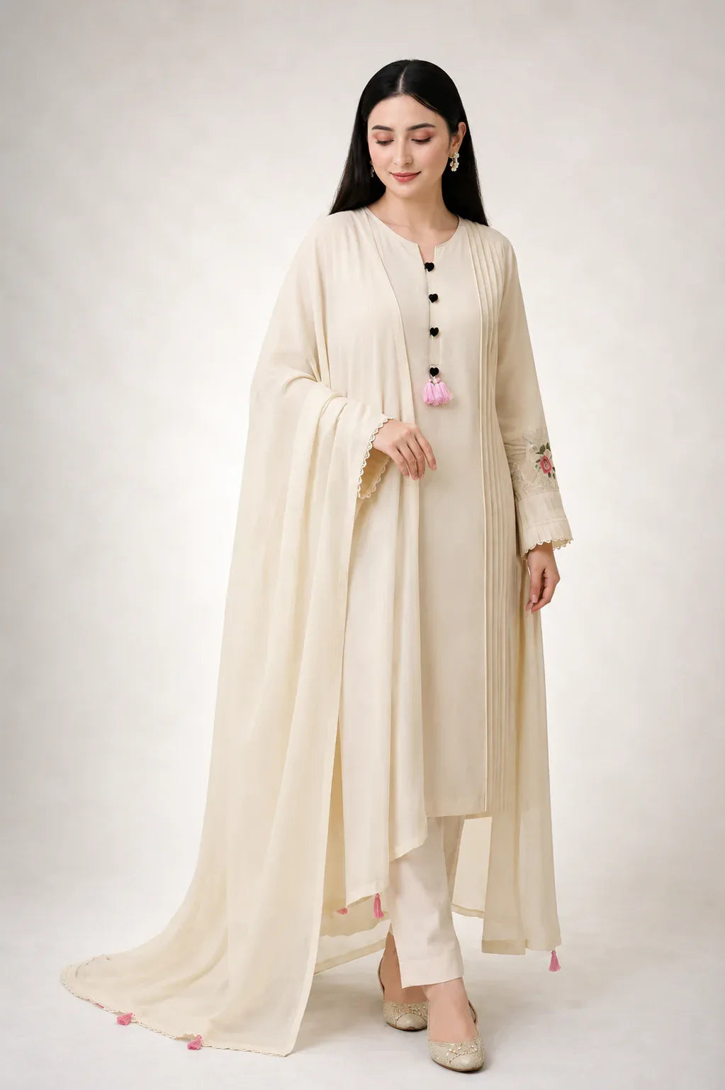 Lovely Jasmine – Premium Lawn 3-Piece Suit